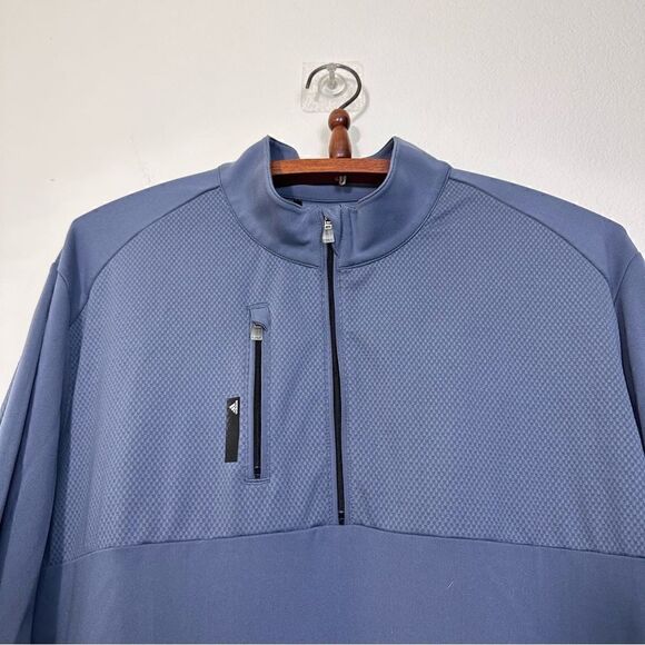 Men’s Adidas Sweater Mens Large Sweatshirt Climalite Mock Neck Pullover Size L - Picture 4 of 9